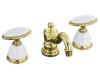 Kohler Antique K-280-9B-PB Polished Brass 8-16" Widespread Oval Handle Bath Faucet