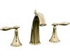 Kohler Finial Traditional K-310-4M-AF French Gold 8-16" Widespread Bath Faucet with Lever Handles