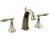Kohler Finial Traditional K-310-4M-SN Polished Nickel 8-16" Widespread Bath Faucet with Lever Handles