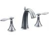 Kohler Finial Traditional K-310-4P-CP Polished Chrome 8-16" Widespread Bath Faucet with White Accented Lever Handles