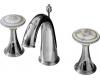 Kohler Finial Art K-310-SB-CP Polished Chrome 8-16" Widespread Bath Faucet with Dome Handles and Accents