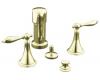 Kohler Finial Traditional K-316-4M-AF French Gold Bidet Faucet with Lever Handles