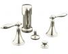 Kohler Finial Traditional K-316-4M-SN Polished Nickel Bidet Faucet with Lever Handles