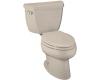 Kohler Wellworth K-3422-55 Innocent Blush Elongated Toilet with Left-Hand Trip Lever