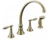 Kohler K-377-4M-BV Antique Vibrant Brushed Bronze Lever-Handle Faucet