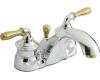 Kohler Devonshire K-393-4-CB Brushed Nickel/Polished Brass 4" Centerset Bath Faucet with Lever Handles