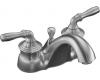 Kohler Devonshire K-393-4-G Brushed Chrome 4" Centerset Bath Faucet with Lever Handles