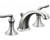 Kohler Devonshire K-394-4-G Brushed Chrome 8-16" Widespread Bath Faucet with Lever Handles