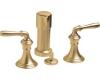 Kohler Devonshire K-412-4-BX Vibrant Brazen Bronze Bidet Faucet with Lever Handles