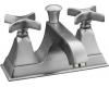 Kohler Memoirs Stately K-452-3S-G Brushed Chrome 4" Centerset Bath Faucet with Stately Cross Handles