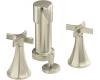 Kohler Memoirs Classic K-470-3C-BN Brushed Nickel Bidet Faucet with Cross Handles