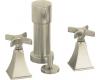 Kohler Memoirs Stately K-470-3S-BN Brushed Nickel Bidet Faucet with Stately Cross Handles