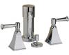 Kohler Memoirs Stately K-470-4S-RN Hammered Nickel Bidet Faucet with Stately Lever Handles