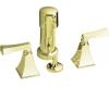 Kohler Memoirs Stately K-470-4V-AF French Gold Bidet Faucet with Stately Deco Lever Handles