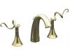 Kohler Finial Art K-610-4T-AF Vibrant French Gold 8-16" Widespread Bath Faucet with Kudu Handles and Accents