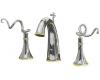 Kohler Finial Art K-610-4T-NU Polished Nickel with Gold Coined Accents 8-16" Widespread Bath Faucet with Kud
