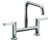 Kohler Torq K-6125-4-CP Polished Chrome Deck Mount Two Handle Kitchen Faucet