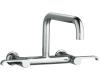 Kohler Torq K-6127-4-CP Polished Chrome Wall Mount Two Handle Kitchen Faucet