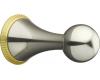 Kohler Finial Art K-623-NU Polished Nickel with Gold Accents Robe Hook