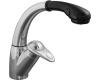 Kohler Avatar K-6350-BP-CP Polished Chrome Pull-Out Kitchen Faucet with Black Sprayhead