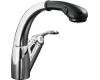 Kohler Avatar K-6352-BP-CP Polished Chrome Pull-Out Kitchen Faucet with Black Sprayhead