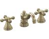 Kohler IV Georges Brass K-6811-3-BV Brushed Bronze 8-16" Widespread Cross Hanldes Bath Faucet with Pop-Up