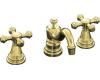 Kohler IV Georges Brass K-6811-3-PB Polished Brass 8-16" Widespread Cross Hanldes Bath Faucet with Pop-Up