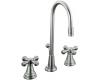 Kohler IV Georges Brass K-6813-3-BN Brushed Nickel 8-16" Widespread Cross Hanldes Bath Faucet with Pop-Up