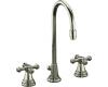 Kohler IV Georges Brass K-6813-3-PB Polished Brass 8-16" Widespread Cross Hanldes Bath Faucet with Pop-Up