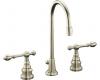 Kohler IV Georges Brass K-6813-4-BN Brushed Nickel 8-16" Widespread Lever Handle Bath Faucet with Pop-Up