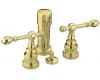 Kohler IV Georges Brass K-6814-4-PB Polished Brass Bidet Faucet with Lever Handles & Pop-Up