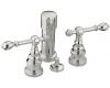 Kohler IV Georges Brass K-6814-4-SN Polished Nickel Bidet Faucet with Lever Handles & Pop-Up