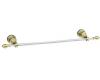 Kohler IV Georges Brass K-6816-A-SN Polished Brass 18" Towel Bar with Polished Nickel Accents