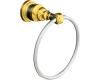 Kohler IV Georges Brass K-6817-A-BN Polished Brass Towel Ring with Brushed Nickel Accents