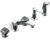 Kohler Alterna K-6962-2-CP Polished Chrome 8" Widespread Bath Faucet with Shampoo Spray & Soap Dispenser
