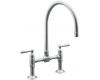 Kohler HiRise K-7337-4-BS Brushed Stainless Deck-Mount Kitchen Bridge Faucet