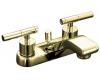 Kohler Taboret K-8201-4-PB Polished Brass 4" Centerset Bath Faucet with Lever Handles