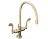 Kohler Essex K-8762-BN Brushed Nickel Two Wristblade Handle Kitchen Faucet