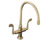 Kohler Essex K-8762-BV Brushed Bronze Two Wristblade Handle Kitchen Faucet