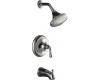 Kohler Forte K-T10274-4A-CP Polished Chrome Rite-Temp Pressure Balancing Tub & Shower Trim with Lever Handles