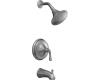 Kohler Forte K-T10274-4A-G Brushed Chrome Rite-Temp Pressure Balancing Tub & Shower Trim with Lever Handles