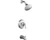 Kohler Forte K-T10275-4-CP Polished Chrome Rite-Temp Pressure Balancing Tub & Shower Trim with Lever Handles