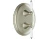 Kohler Finial Traditional K-T10302-4P-BN Brushed Nickel Stacked Thermostatic Valve Trim with White Accented Lever Handles