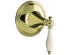 Kohler Finial Traditional K-T10303-4F-AF French Gold Volume Control Valve Trim with Biscuit Accented Lever Handles