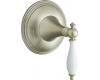 Kohler Finial Traditional K-T10303-4F-BN Brushed Nickel Volume Control Valve Trim with Biscuit Accented Lever Handles