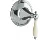 Kohler Finial Traditional K-T10303-4F-BV Brushed Bronze Volume Control Valve Trim with Biscuit Accented Lever Handles