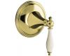 Kohler Finial Traditional K-T10303-4F-PB Polished Brass Volume Control Valve Trim with Biscuit Accented Lever Handles