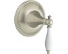 Kohler Finial Traditional K-T10304-4P-BN Brushed Nickel Transfer Valve Trim with White Accented Lever Handles