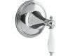Kohler Finial Traditional K-T10304-4P-BV Brushed Bronze Transfer Valve Trim with White Accented Lever Handles
