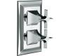 Kohler Memoirs Stately K-T10422-3S-CP Polished Chrome Stacked Thermostatic Valve Trim with Stately Cross Handles